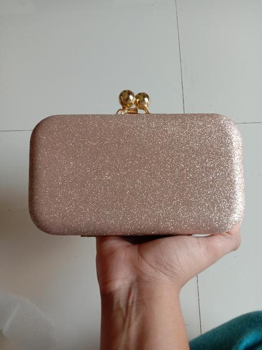 Trendy Women's Golden Resin Clutch